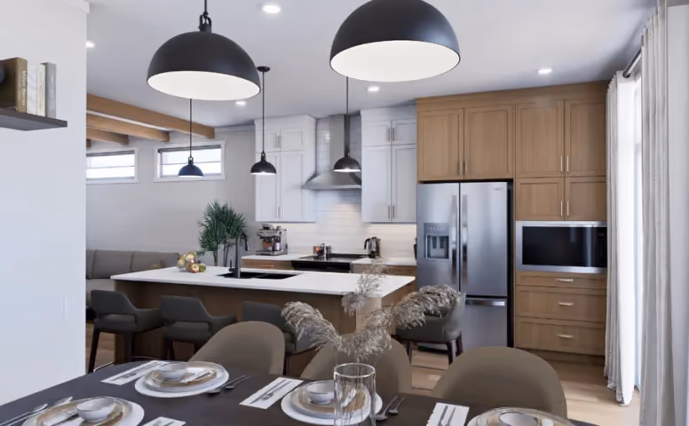 Kitchen and dining area in a Currie Creek home
