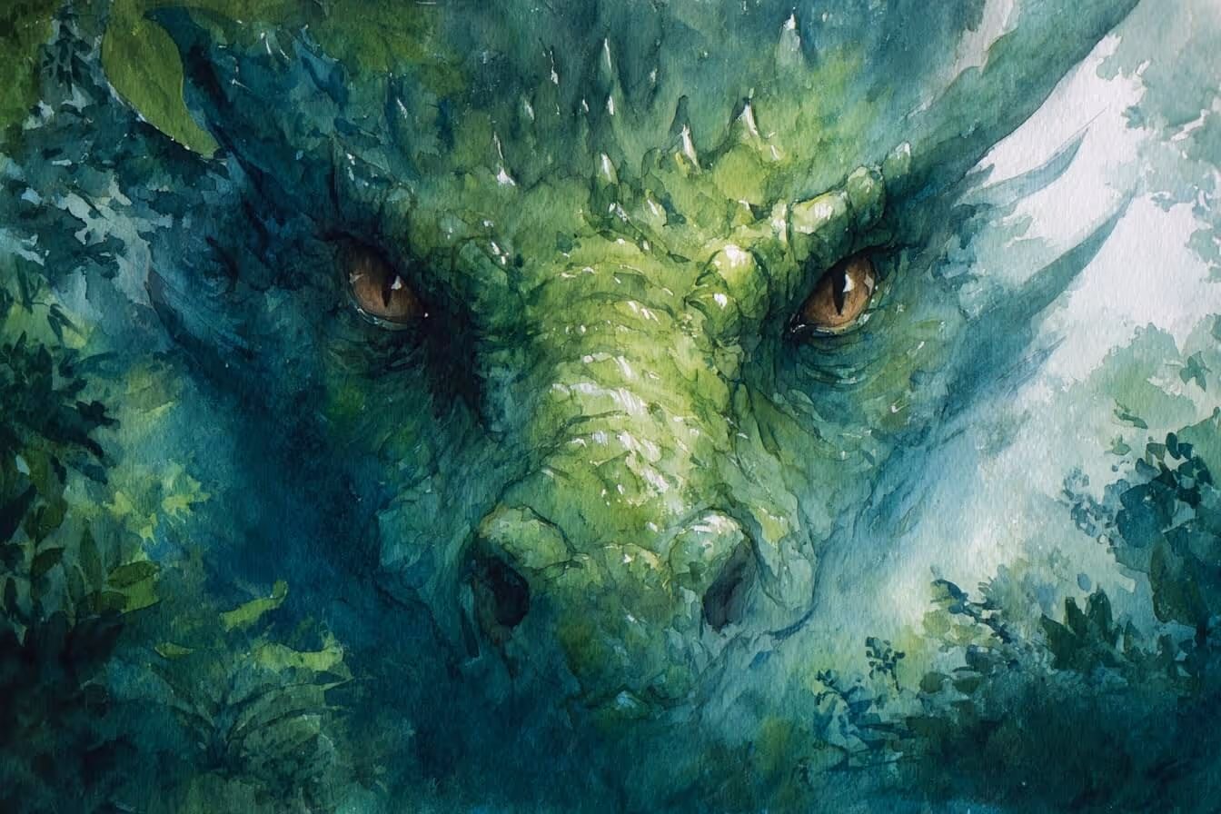 Ilustrace draka jako duchovního průvodce