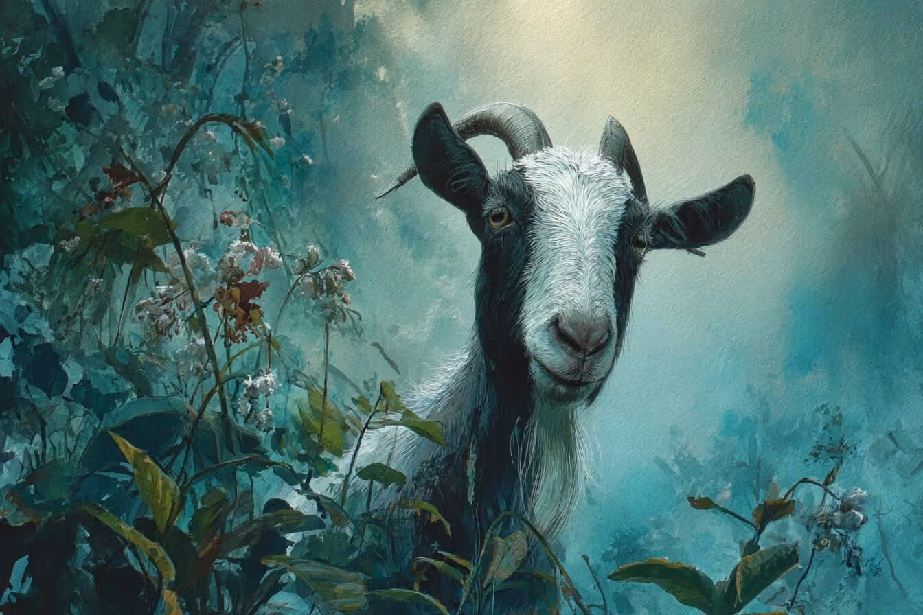 Ilustrace kozy jako duchovního průvodce