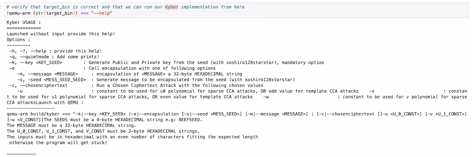 Kyber STM32 QEMU emulation