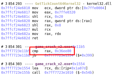 First record Second Tick Count