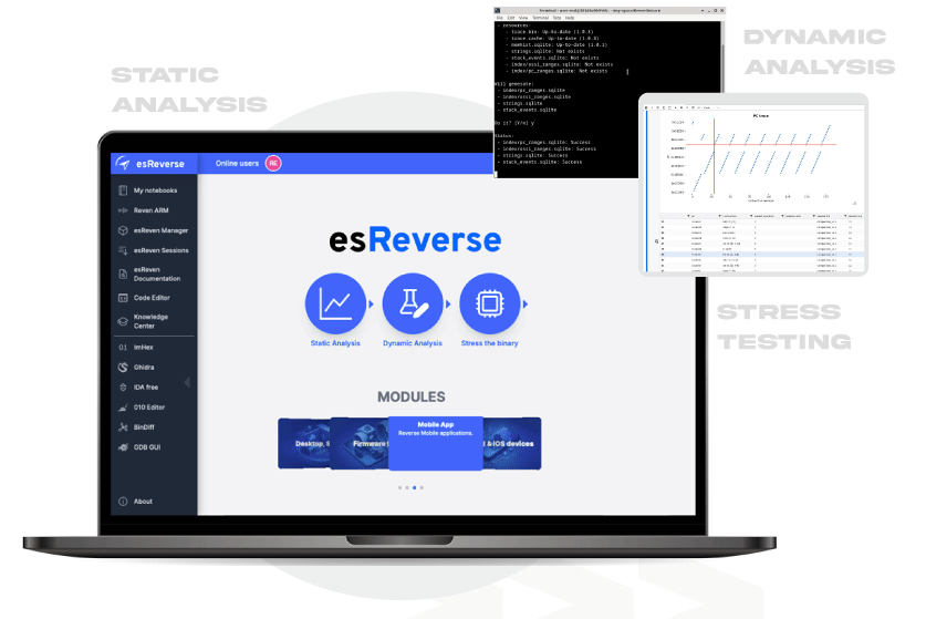 esReverse by eShard platform binary analysis tool.gif