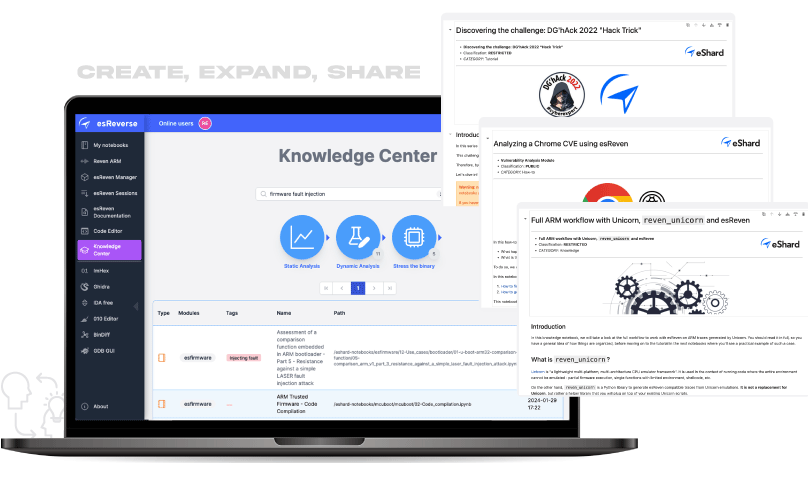 esReverse by eShard platform expertise cybersecurity software binary.gif