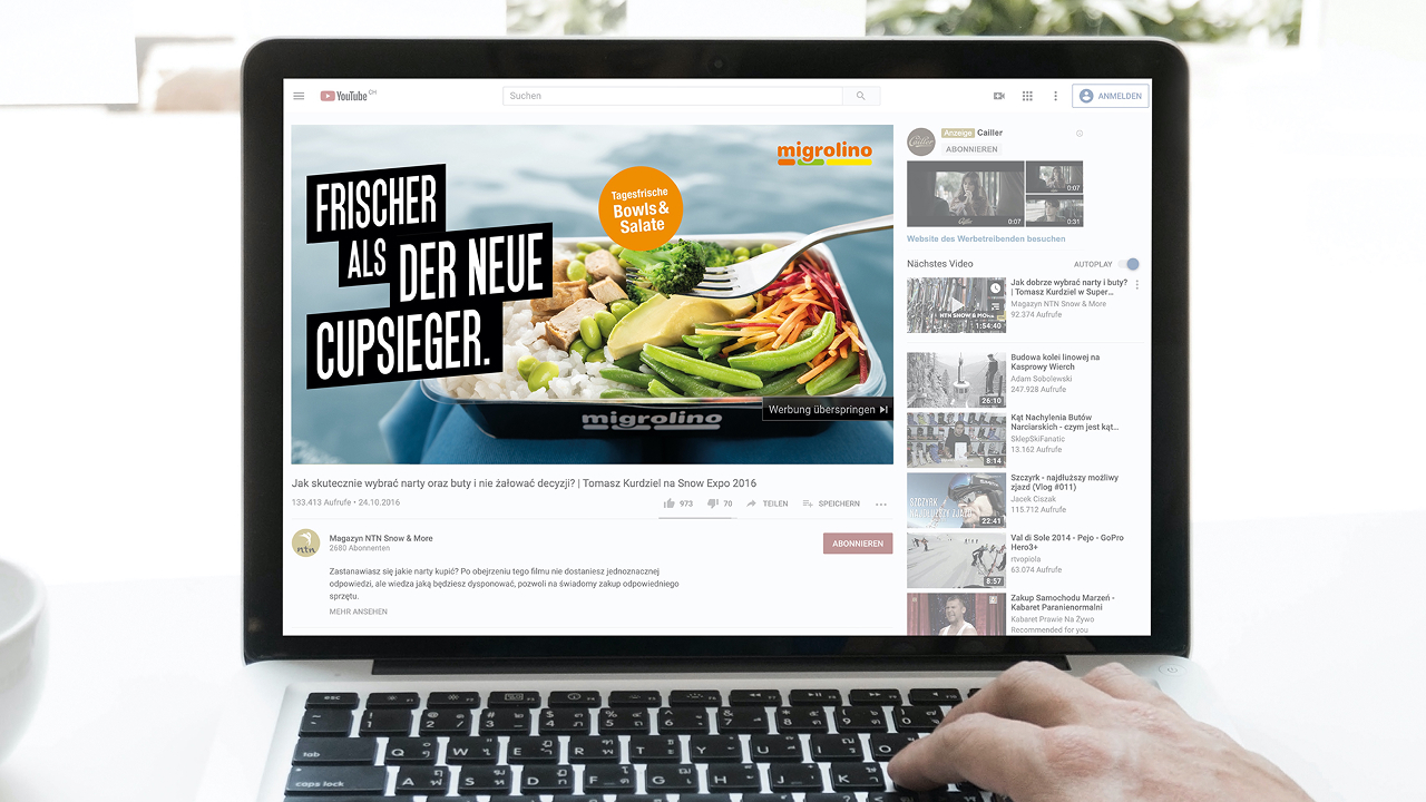 Migrolino DCO-Setup mit flexiblen Bausteinen aus Bild, Logo, Störer und Headline