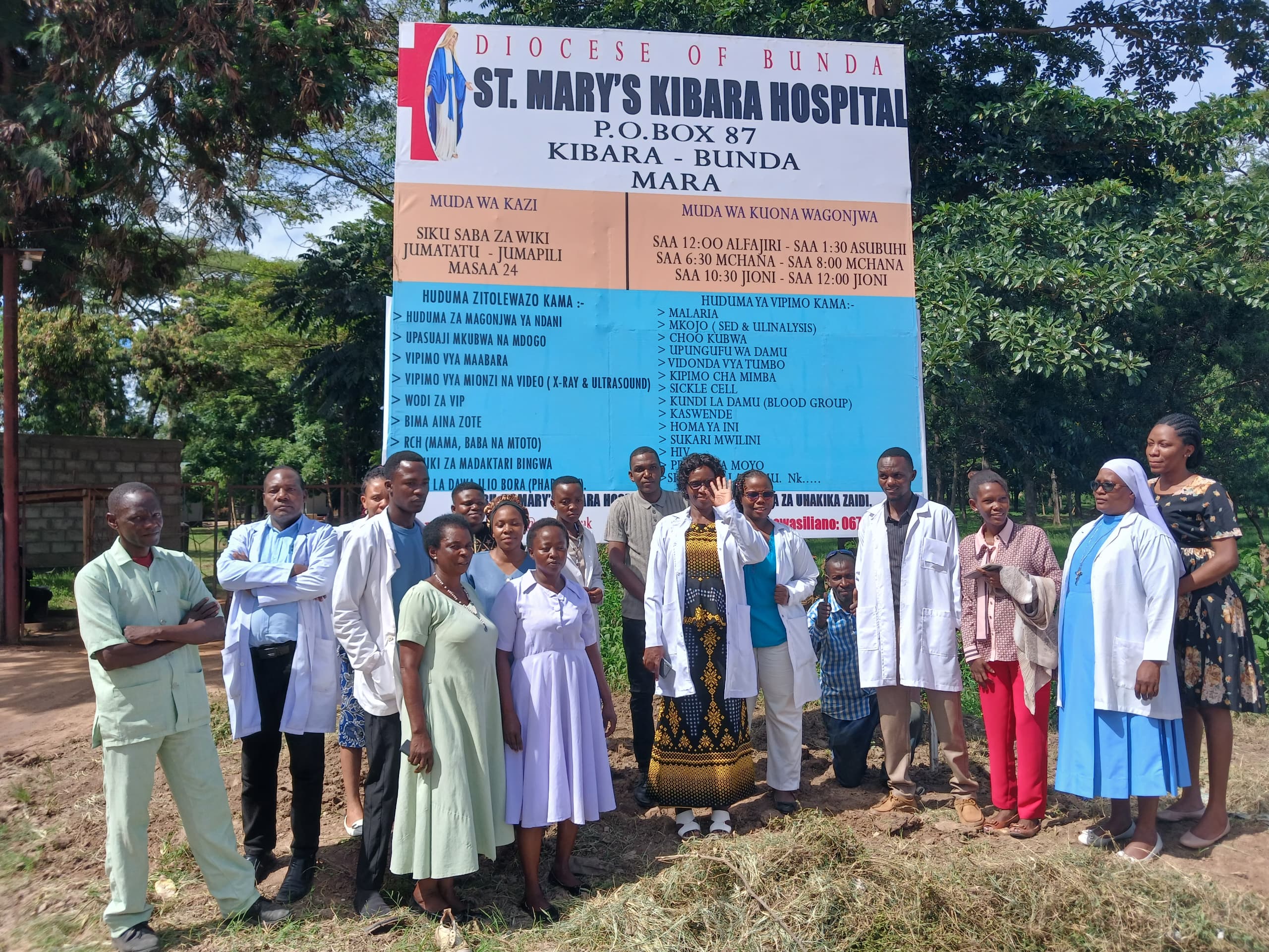 Medical staff at St. Mary's Kibara Hospital