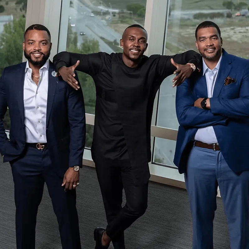 The P3 founders at an event