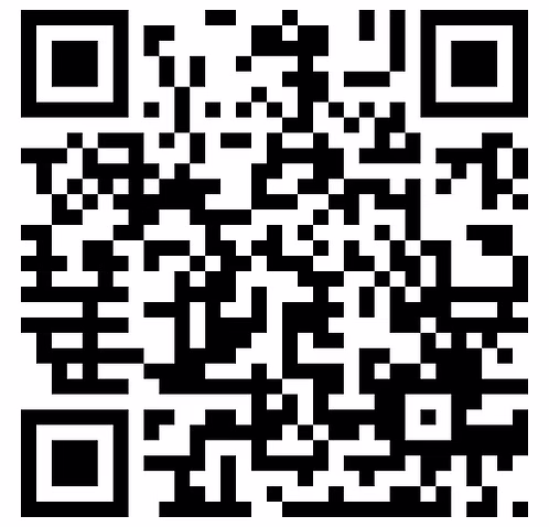 A QR code that allow you to download the app if scanned