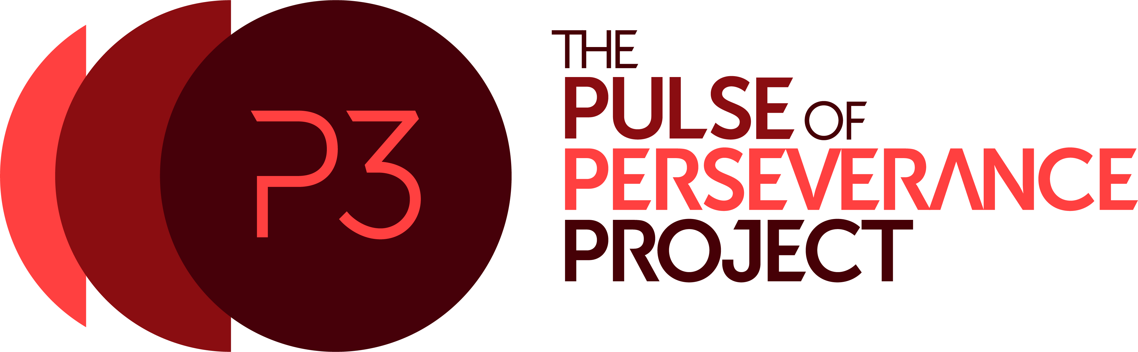 Logo with overlapping red circles and text reading The Pulse of Perseverance Project.
