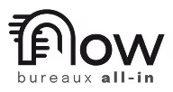 Logo NOW avec le texte 'pour eaux all-in'.