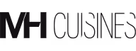 Logo MHC UISINES avec lettres noires sur fond blanc