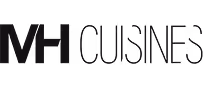 Logo MH CUISINES en lettres majuscules noires.