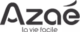 Logo de la marque Azaé avec le slogan « la vie plus belle » en dessous.