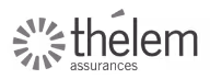 Logo Thelem Assurance with a circular geometric symbol to the left of the text.