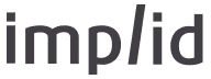 Logo noir avec le texte 'implid' en lettres minuscules simples.