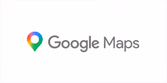 Logo Google Maps avec une icône de repère colorée.