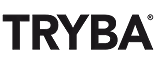 Logo de la marque Tryba avec un design stylisé.