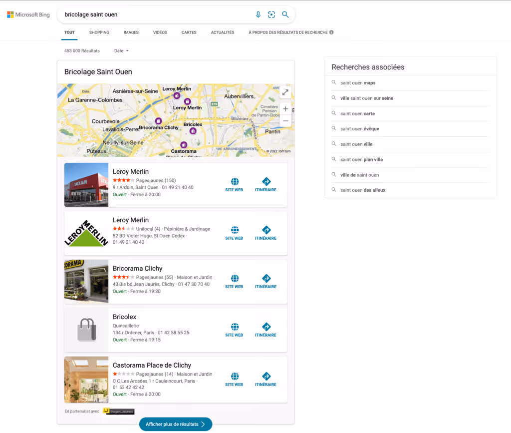 referencement local bing