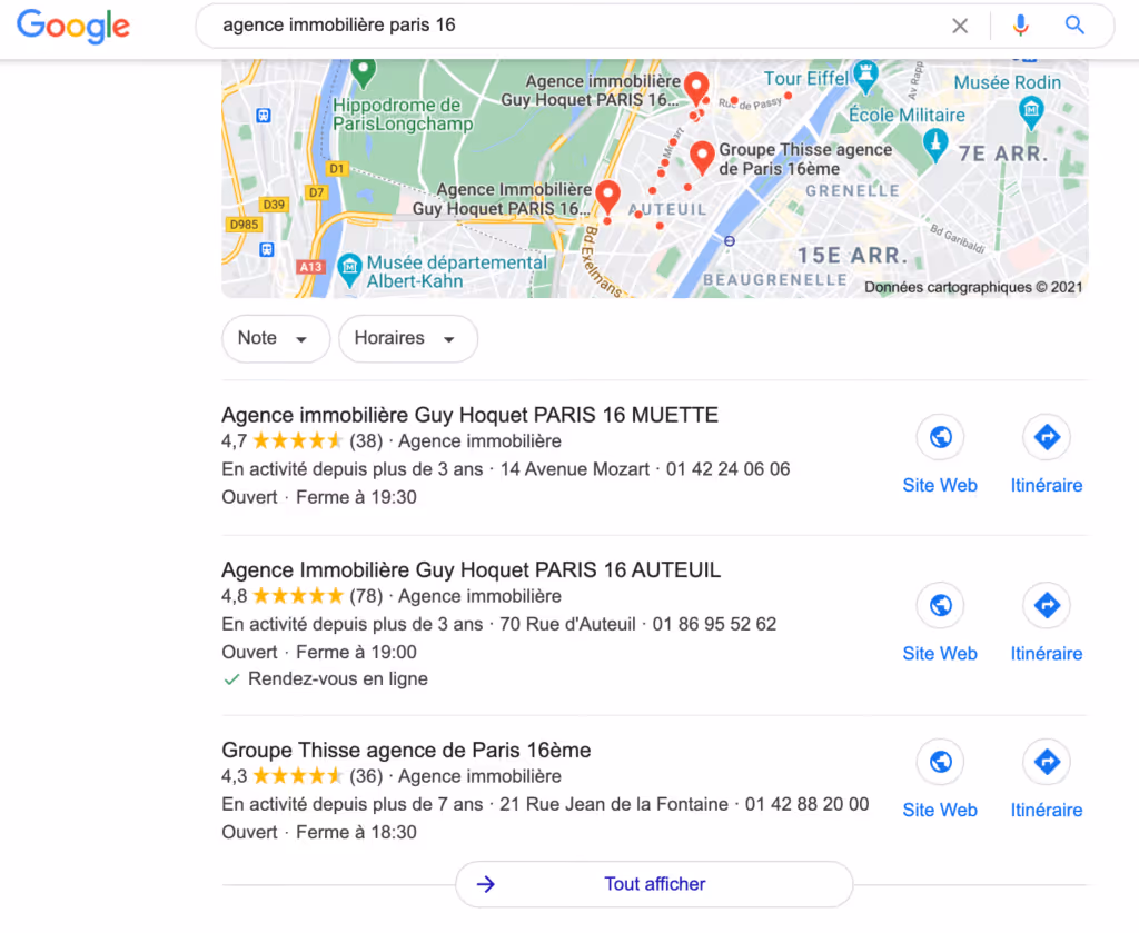pack local Google mY business