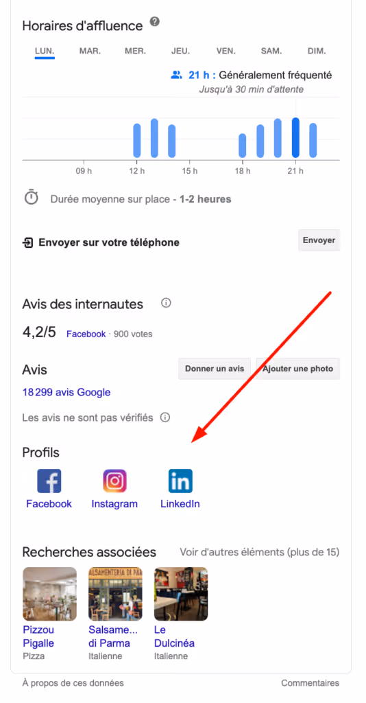 ajouter les réseaux sociaux sur sa fiche Google buiness