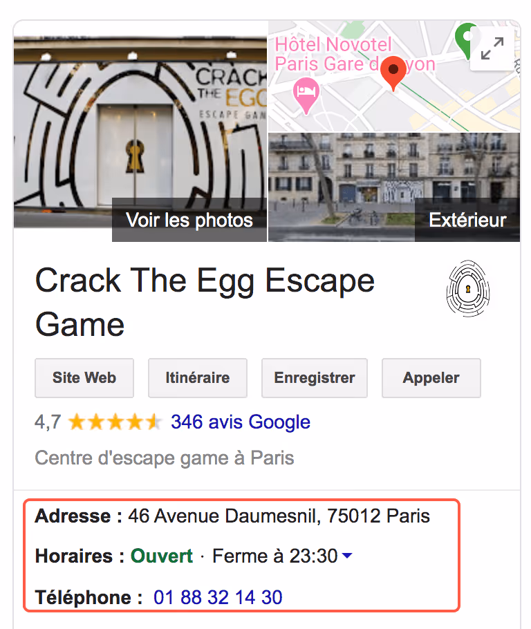 information google my business