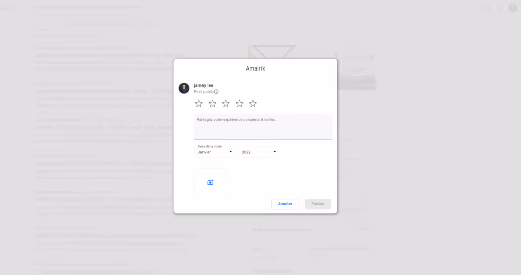 lien vers avis Google