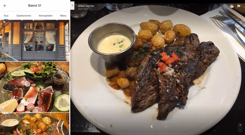 Photos de restaurant Google my businesss