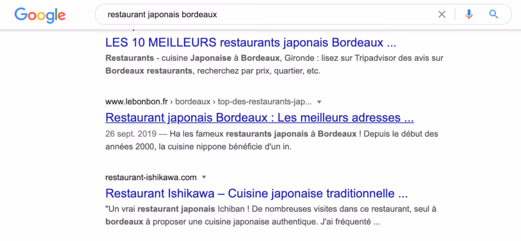 Exemple restauration référencement et communication