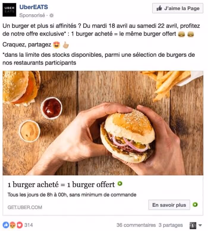 Campagne facebook restaurant
