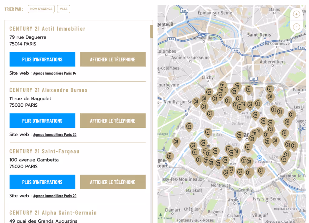 Store locator Century 21