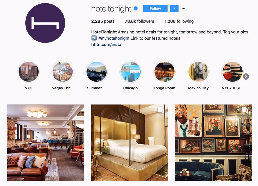 Instagram pour hôtel