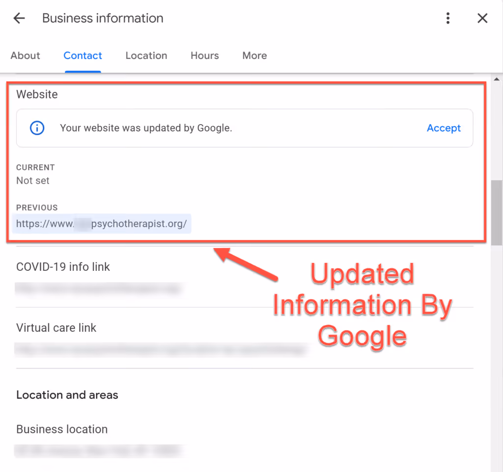 modification Google