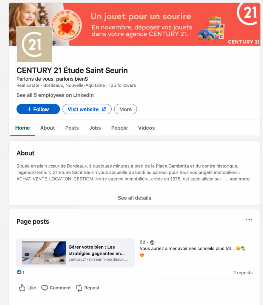 Pages linkedin local