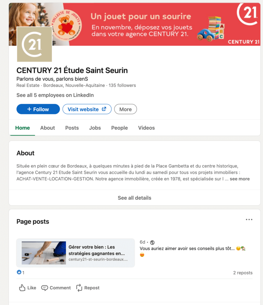 Pages linkedin local