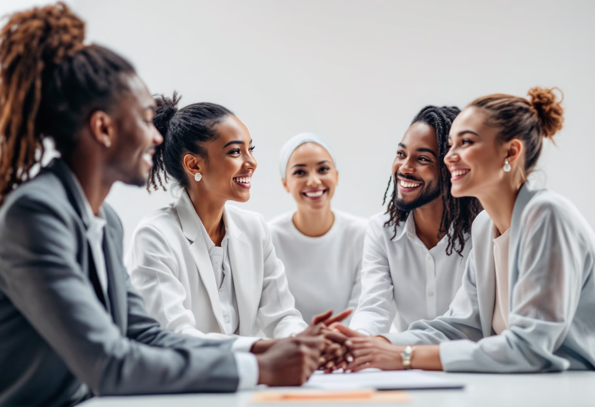 image of team discussion (for a hr tech)