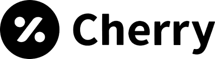 Cherry company logo with a stylized percent symbol inside a black circle.