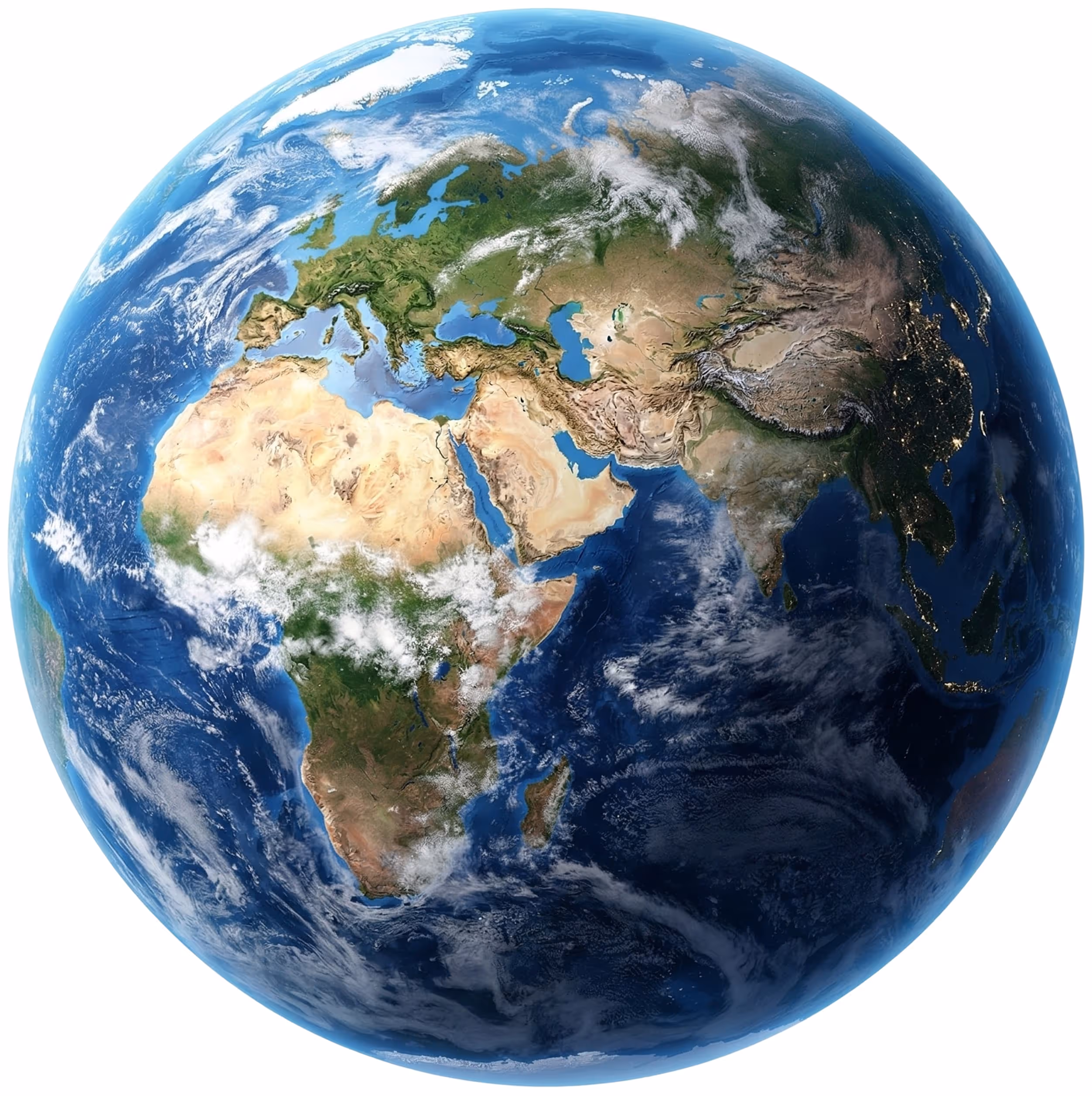 Earth globe showing Groundcom global coverage