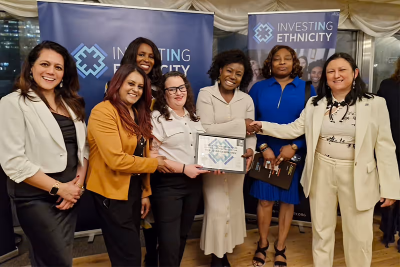 the team collecting the award