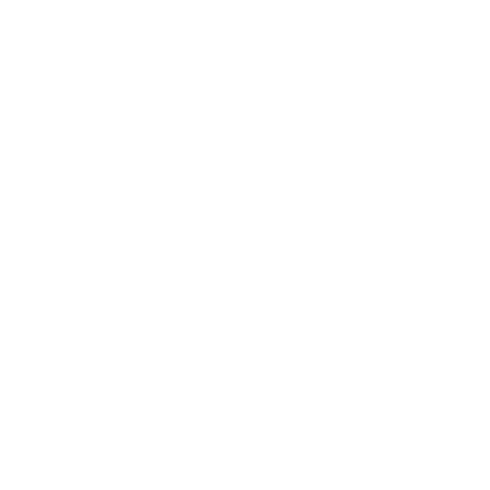 White dumbbell icon on a black background.