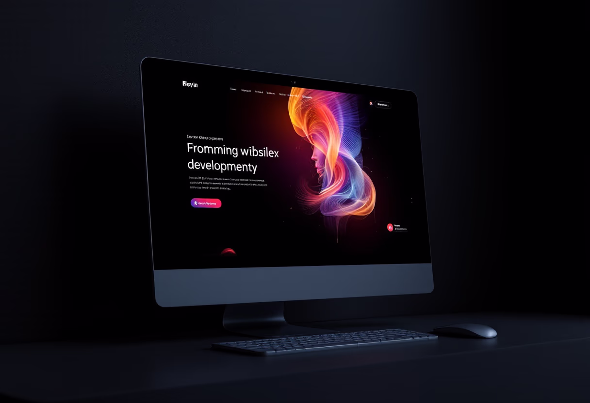 [digital project] image of a website design on a desktop screen (for a web development agency)