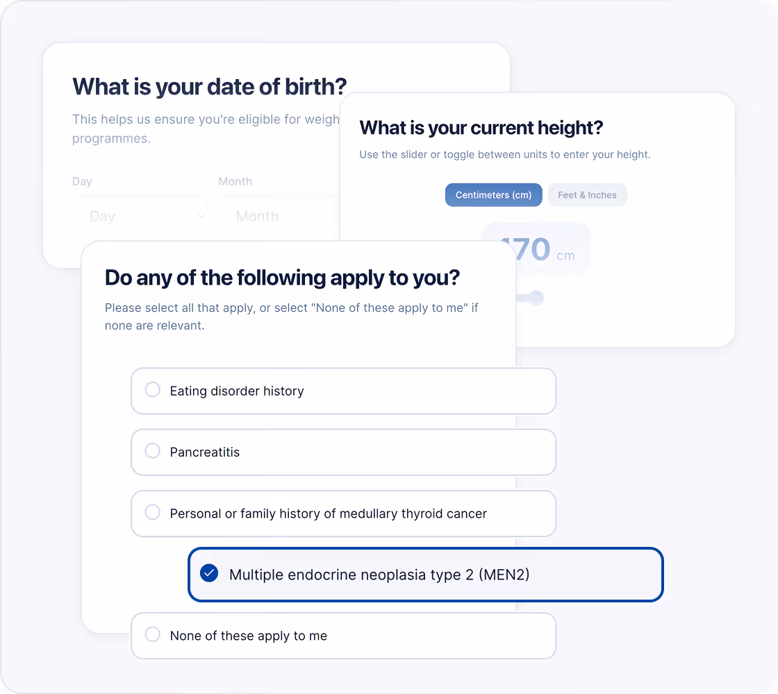 Step 1 - Answer a few questions