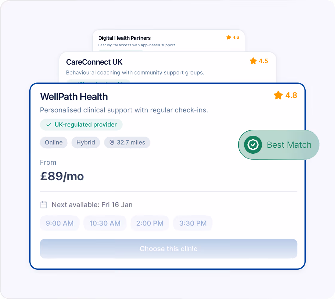 Step 2 - Get a personalised shortlist