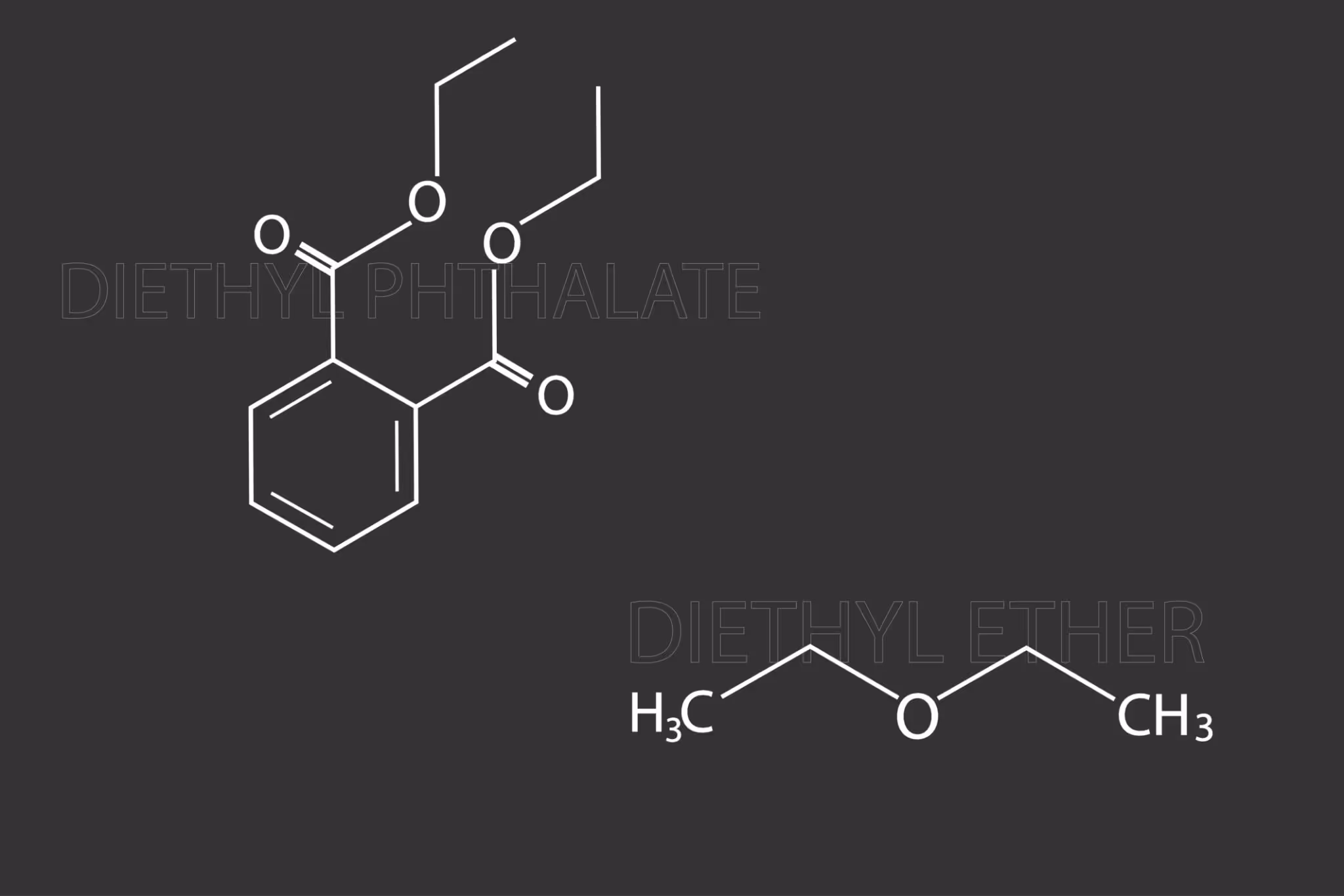 chemical structure of phthalates, AI generated