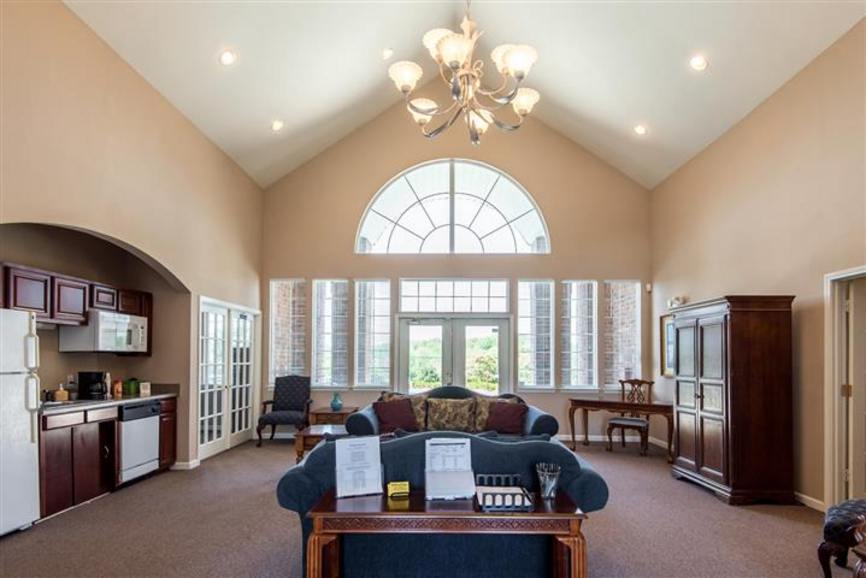 leasing office with seating area