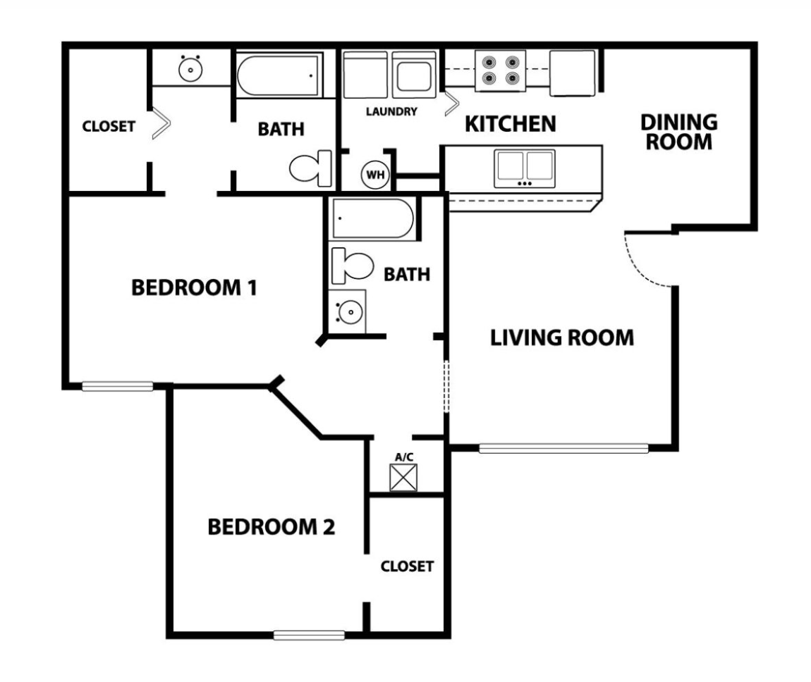 2 Bedroom layout
