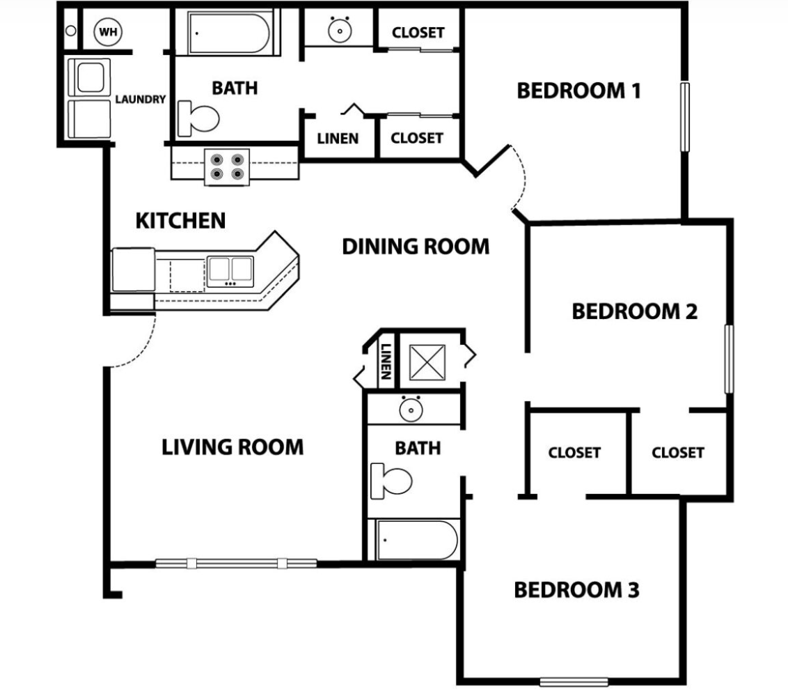 3 Bedroom layout
