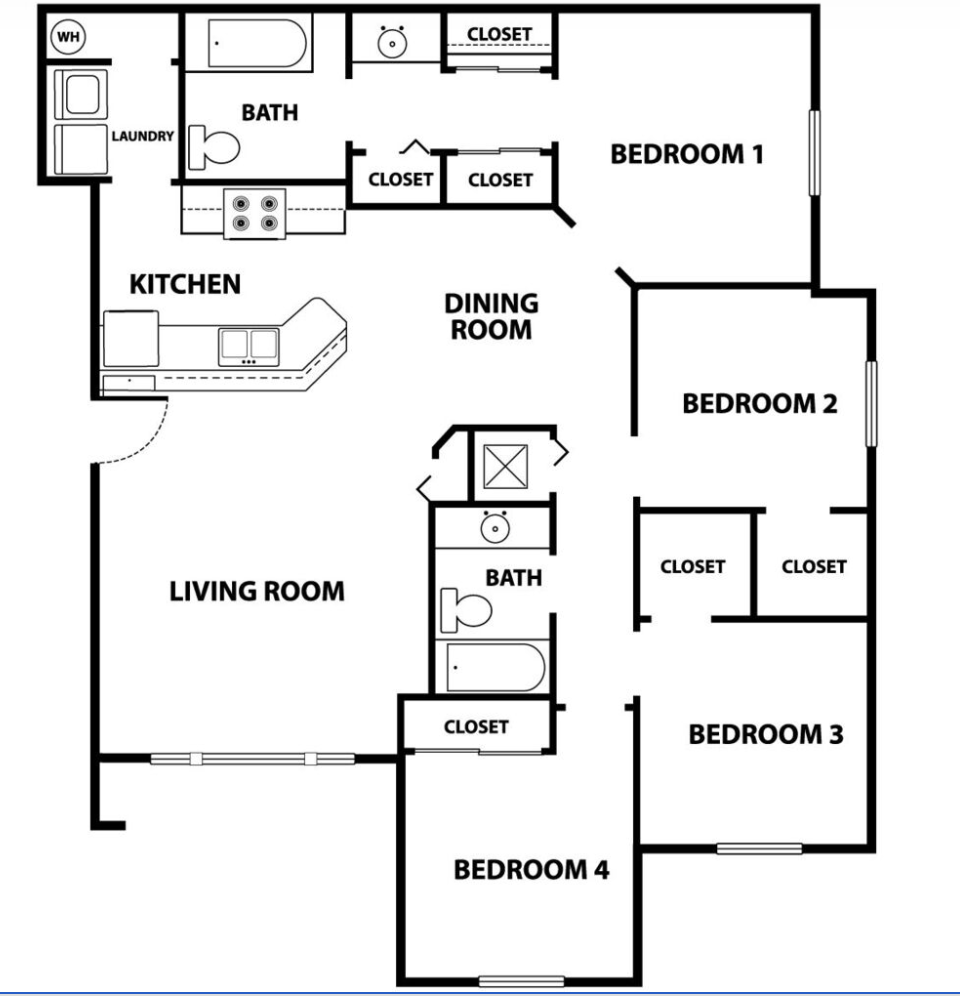 4 Bedroom layout