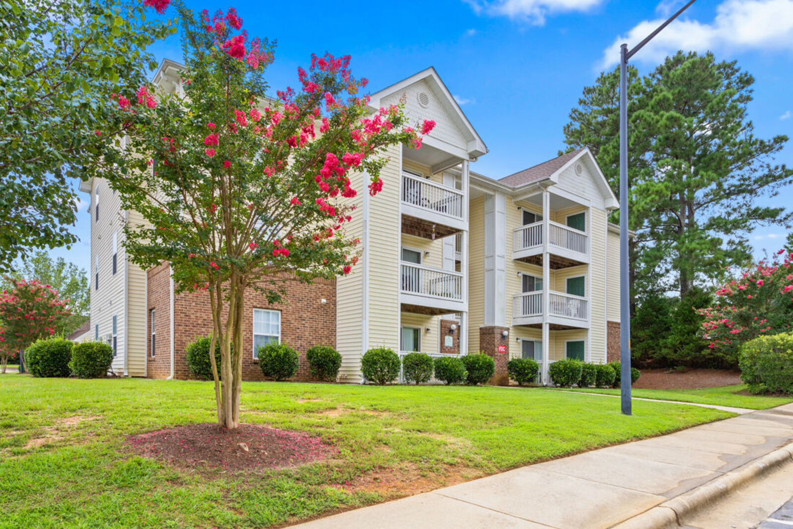 Exterior of apartment building