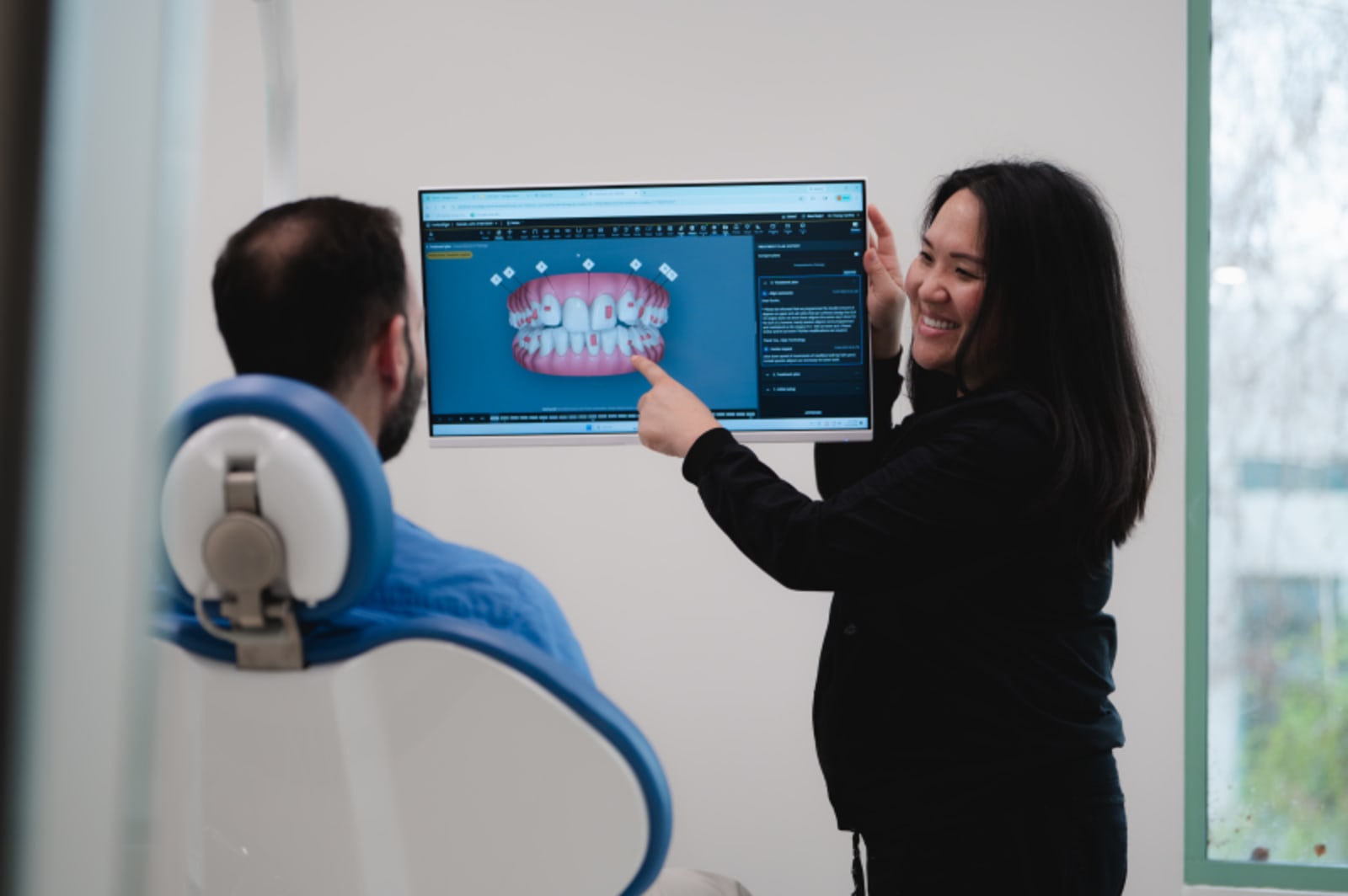 Invisalign clear aligners displayed at Sustainable Smiles dental office in Pleasanton, California