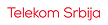 Telekom Srbija company logo in red text on white background.