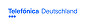 Telefónica Deutschland logo with blue text and a dotted circular graphic.